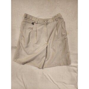 Liz Golf BY Liz Claiborne Cream Beige Women’s Golf Chino Preppy Shorts Size 12
